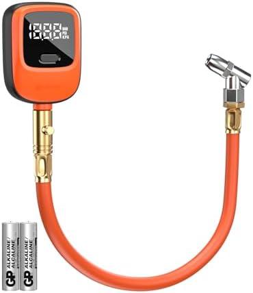 ETENWOLF T600 Digital Tire Pressure Gauge 0-250 PSI, ANSI B40.7 2A Grade High Precision(Plus-Minus 1%),Tire Gauge for Tire Pressure with Rubber Hose, Replaceable AA Batteries