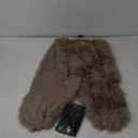 Zhanmai 2 Pcs Winter Faux Fur Long Shawl Cloak Stretchy Satin Glove Opera Bridal Dance Gloves for Women Dress Party Coat (Standard, Light Beige)