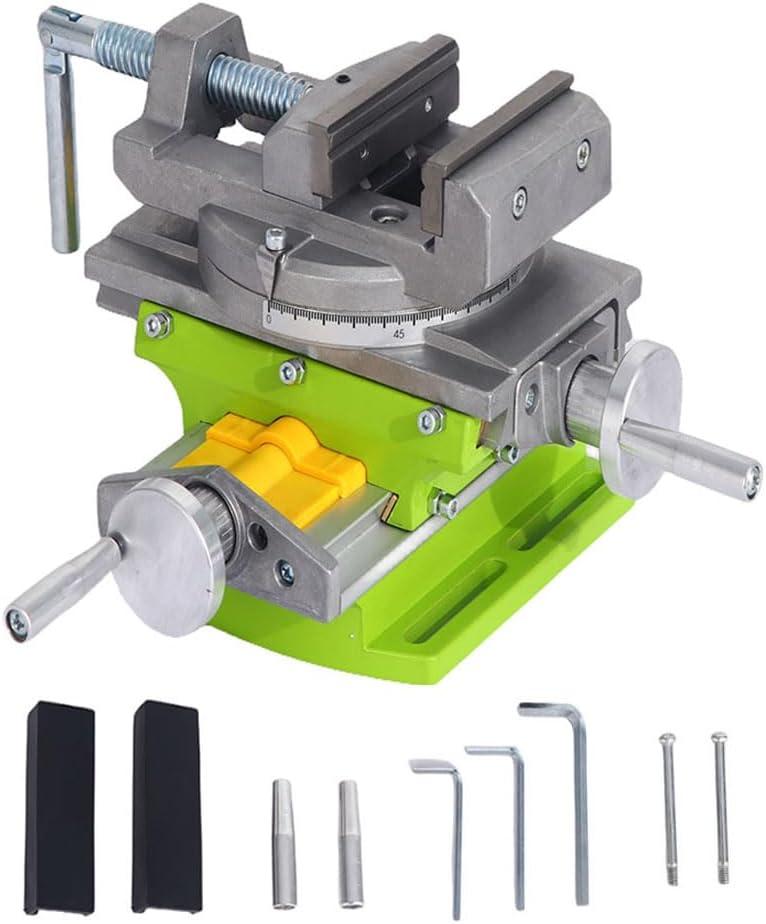 Rotary Table 90  3" Cross Slide Drill Press Vise Horizontal Precision Milling Drilling Machine Vernier Reading Milling Drilling Boring