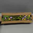 Sggvecsy Artificial Easter Stems 6 Pcs Spring Egg Picks with Colorful Daisies Berries Greenery Leaves Twig Branches for Easter Arrangement Centerpiece Easter Celebration Home Vase Decor