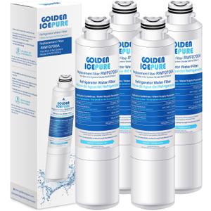 GOLDEN ICEPURE RWF0700A, Compatible with Samsung DA29-00020B, RF263BEAESR, RF28HMEDBSR, RF28HFEDTSR, RF28HFEDBSR, HAF-CIN/EXP, 46-9101, 4PACK