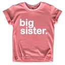 Big Sister Shirt Outfit Announcement Toddler Sibling Reveal to be 18 Months 2t 3t (Youth S(8), Mauve)