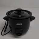 DASH Mini Rice Cooker Steamer with Removable Nonstick Pot, Keep Warm Function & Recipe Guide, One Half Quart, for Soups, Stews, Grains & Oatmeal - Black