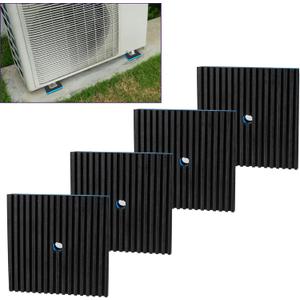 Mxclimate Rubber Anti Vibration Pads,Rubber-EVA Vibration Dampeners 4" x 4" x 7/8" Isolation Pad for Air Compressor,HVAC,Treadmill,Washer and Dryer 4Pack