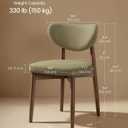 VASAGLE Wooden Dining Chairs Set of 4, Upholstered Kitchen Chairs, Sage Green