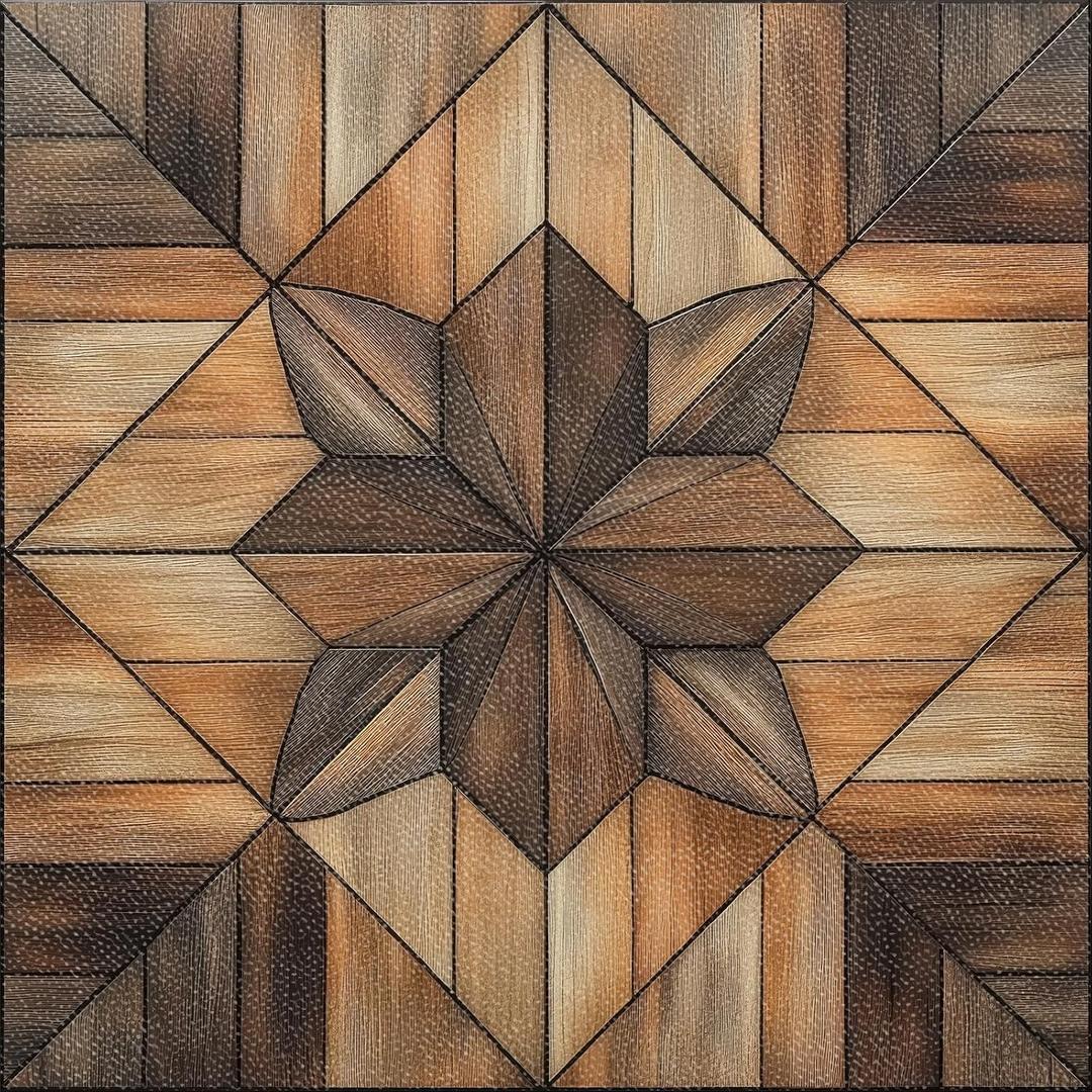 10PCS 12x12 Inch Rustic Wood Grain Look Peel and Stick Floor Tiles Removable Self Adhesive Vinyl Flooring Stickers for Bathroom Kitchen Bedroom Entryway Home Decor