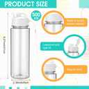 Mifoci 72 Pcs Plastic Water Bottles Bulk 17 oz, Clear, White