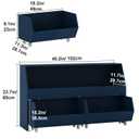 Toy Storage and Organizer for Kid, Boys and Girls Muti-Functional Bookcase and Storage Bin with Moveable Drawers, Children Toddler Storage Carbinet Dark Blue