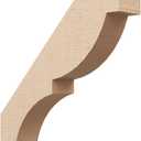 Timberthane Rough Cedar Faux Wood Valencia Knee Brace, 3"W x 16"D x 16"H, Primed Tan