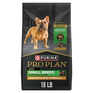 Purina Pro Plan Small Breed Dog Food Shredded Blend Chicken and Rice Formula With Live Probiotics - 17. 6 lb. Bag