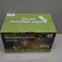 Solar Black Outdoor Integrated LED Landscape Path Bollard Light, Pack of 7