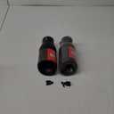 2 Pack DC Sports EX-1012B Performance Bolt-On Resonated Muffler Slant Tip with Clamps and Adapters for Fitment on Most Cars, Sedans, and Trucks - Matte Black Powdercoat