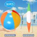 30 Pack Beach Balls Bulk, Inflatable Pool Toys Beach Toys for Kids Beach Balls for Summer Water Games