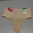 Maidenform Women's Shapewear Thong, Tummy Control Underwear , Breathable Stretch Lace Firm Control Thong Shapewear (Large)