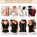 SHAPSHE Waist Trainer Corset for Women Tummy Control Sport Workout Body Shaper Vest for Women Postpartum Gym Zipper and Hooks (Black)