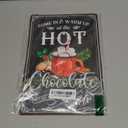 Come in and Warm up at the Hot Chocolate Bar Metal Tin Sign Christmas Sign Vintage Retro Poster for Kitchen Cafe Bar Home Christmas Wall Decor Art Winter Farmhouse Decorative 8x12 Inch