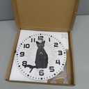 Wall Clock, 10 Inch Silent Non-Ticking Home Kitchen Decor, Battery Operated for Bathroom Bedroom Living Room Office(Cute Black)