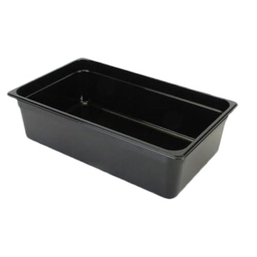 PLPA8006BK Food Pan, Full Size, 6" deep, Shatter and Scratch Resistant, Dishwasher Safe, Polycarbonate, Black, NSF