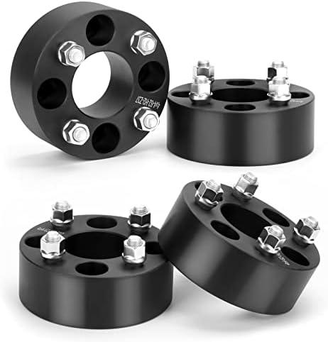KSP 4X4 Wheel Spacers for Golf Cart EZGO Wheel Hub, 2"(50mm) Forged Tire Spacer fit Yamaha Club Car in 4x101.6 Bolt Pattern 62mm Hub Bore 1/2"-20 Thread Pitch, 4x100 Black Aluminum Wheel Adapters (3 Pack)