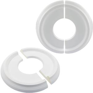 Piutouyar White Split Ceiling Medallion, 2 Pcs 10" OD x 4" ID PU Ceiling Light Covers Plate Molded Fixtures Round Medallions for Light Fixtures and Ceiling Fans Medallion