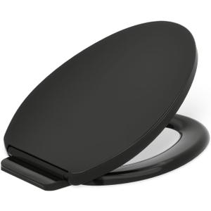 Kohler K-26801-7 Impro ReadyLatch Quiet Close Elongated Toilet Seat, Black