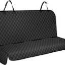 Backseat Cover for Dogs, Waterproof and Non-Slip Pet Bench Seat Covers, Car Seat Protector for Back Seat, Universal Size Rear Car Seat Cover Fits Cars, Trucks and SUVs, M-Black