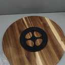 20'' Wood Lazy Susan for Countertop Acacia Large Turntable Rotating Serving Tray for Table Top Non Skid Kitchen Tray Revolving Condiment Spice Rack Table Organization Storage, Natural