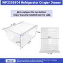 WP2256704 Refrigerator Crisper Drawer (clear) Compatible with whirlpool, kenmore, amana, maytag etc. Refrigerator Crisper Pan 2256704 replace 1469225, PS11739936, AP6006849, EAP6006849 etc.