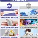 SELEAD Foam Clay White 500g - Moldable Air Dry Ultra-Light Modeling Clays for Adult Cosplay, Sculpting, Arts & Crafts - with 80g Colored Clay