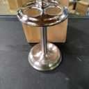 InterDesign York Metal Toothbrush Holder 5.75 in. H x 3.25 W x 3.25 in. L Chrome Silver Stainless steel