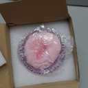 Tioncy 3 Pcs Large Body Powder Puff and Container Valentine's Day gift Powder Container with Puff Crystal Case Soft Washable Reusable Velour Face Body Glitter Wet Dry Makeup(Classic,Purple)