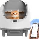 Self Cleaning Litter Box, Cat Litter Box Automatic Cleaning with APP Control, Eco-Friendly Odorless Waste Treatment with Bags Included, Large Waste Bin, Open-Top