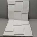 Art3d 19.7" x 19.7" (Pack of 12) Wall Panel Rectangle, White