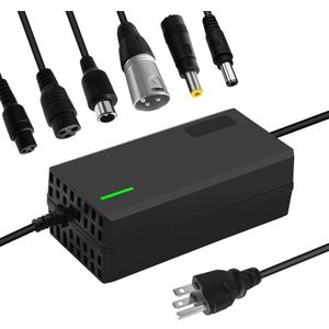 54.6V 3A Charger with 6-in-1 Plug for 48V Lithium Battery Such as Car Truck Lawn Mower Boat Marine Batteries (54.6V3A-(6-in-1 Plug))