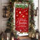 Christmas Door Cover Snowflake Hanging Wall Balls Merry Christmas Happy New Year Front Door Porch Cover Banners for Winter Xmas New Year Holiday Party Decor 70.8 x 35.4 Inch