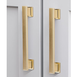 VEHCIL 20 Pack Brushed Gold Cabinet Handles, 5" Kitchen Cabinet Pulls Drawer Dresser Handles Cabinet Hardware for Kitchen Cupboard, Solid Zinc Alloy