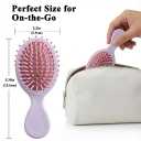 12 Pack Mini Hair Brush Bulk, Wet Hair Brush for Travel, Mini Brush for Most Hair Types, Travel Brushes, Bridesmaid Gifts