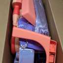 Toddler Girls Vanity Makeup Table with Magic and Lights, Easface Kids Makeup Vanity Table and Stool Set, Toddler Vanity with Hair Dryer, Automatically Mirror, Music for Toddler Girls 3 4 5 6 Years Old