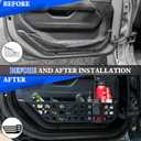 Z8 Metal Front Door Storage Box Pockets Fit Jeep Wrangler JL JLU 4XE 2018-2024 & Gladiator JT 2020-2024 Interior Door Side Insert Organizer Molle Panels Expansion Accessories(Not Fit Power Seats) (Tactical Style)