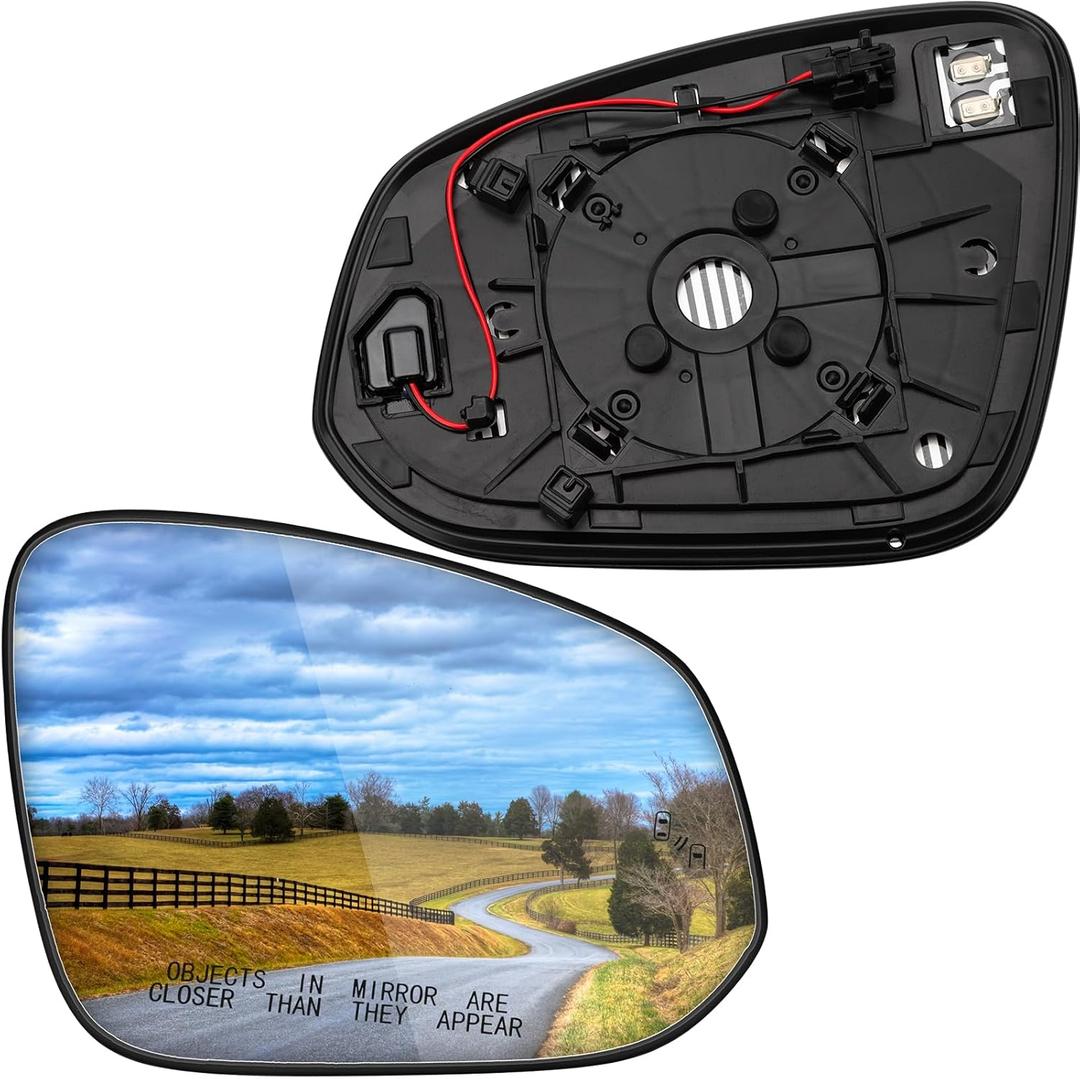 Passenger Side Mirror Replacement for Toyota RAV4 2016 2017 2018 - Right Side Mirror Glass, Rear View Mirrors Glass with Power Heated & Blind Spot