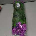Artificial Impatiens Flowers for Outdoors, 6 Bundles Silk Fake Flowers for Spring Summer Decoration, UV Resistant Faux Plants Plastic Bouquet for Home Planter Porch Patio Yard Decor(Double Purple)