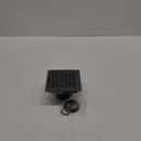 4 inch Square Shower Drain with Removable Cover Grid Grate,SUS 304 Stainless Steel Tile in Floor Drain,Matte Black