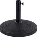 Blissun 26.5 lbs Heavy Duty Patio Market Umbrella Base Stand, Size: 17.5"