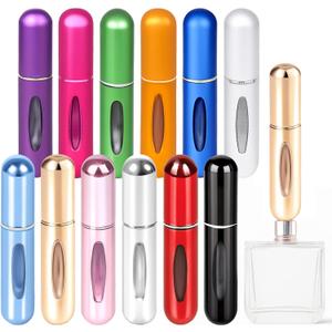 YXGTHGQZ 12 Pack Refillable Perfume Atomizer Spray Bottles for Travel – 5ml Mini Cologne Refillable Bottles, Portable Perfume Sprayers for Women & Men, TSA Approved Family Set for Home and Travel Use
