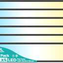 1x4 LED Flat Panel Light Surface Mount 6Pack, 50W 5500LM LED Ceiling Light, TRIAC Dimmable, Selectable 3000K/4000K/5000K, 120V, for Garage, Kitchen, Office, Commercial Use-Black