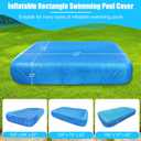 10ft Rectangular Pool Cover 130 in x 72 in Inflatable Pool Cover 10 x 7 ft Above Ground Pool Covers for Garden Outdoor Paddling Family Ten Foot Inflatable Pools Protector