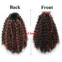 14 Inch Drawstring Ponytail Extension for Black Women, Curly Long Hair Ponytail, Natural Black Pony Tails Hair Extensions with Secure Fit for Easy Daily Wear (8H30)