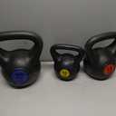 BalanceFrom Vinyl Kettlebell Set, 30/45/50/75 Pound Options  Cement-Filled Strength Training Weights with Ergonomic Grip and Color Coding for Full Body Fitness at Home or Gym