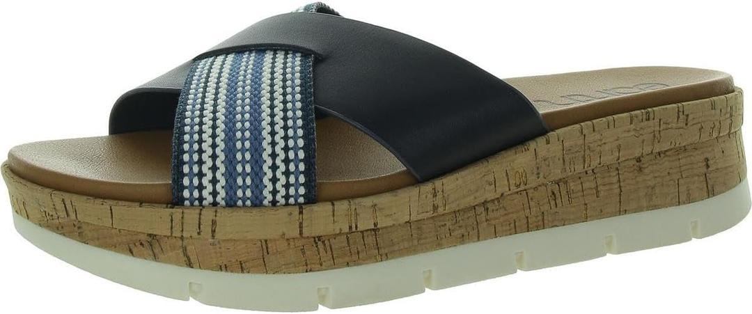 Earth Women's Finale Slide Sandal (6.5, Blue)
