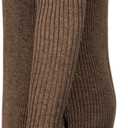 Esobo Mens Long Hooded Cardigan Button Up Knit Sweater Long Sleeve Cardigan Sweaters with Pockets (Medium, Brown)